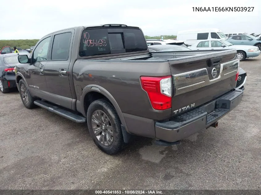 2019 Nissan Titan Platinum Reserve VIN: 1N6AA1E66KN503927 Lot: 40541853