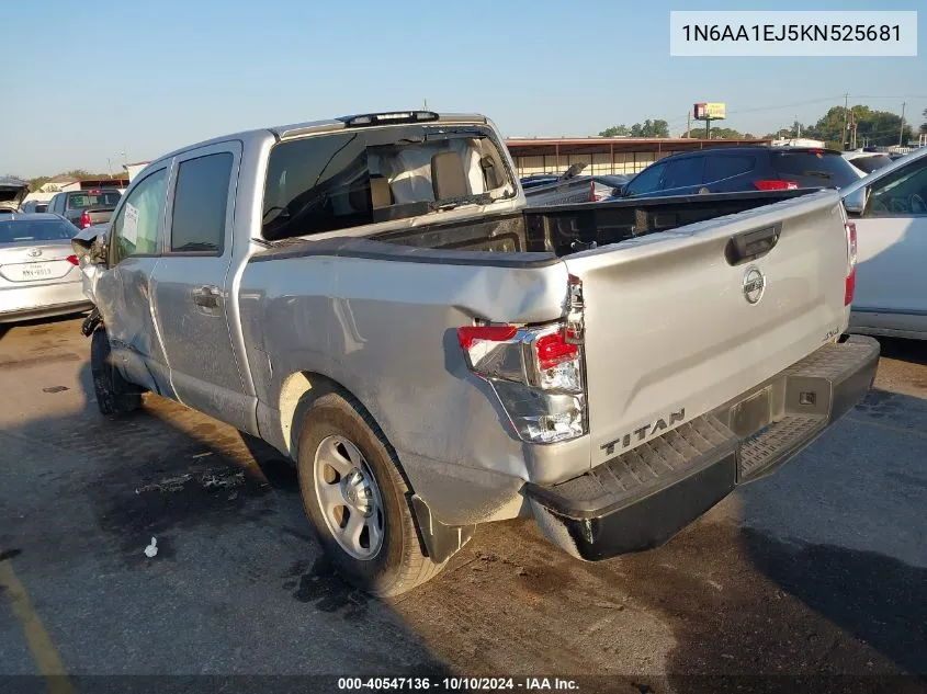 2019 Nissan Titan S VIN: 1N6AA1EJ5KN525681 Lot: 40547136