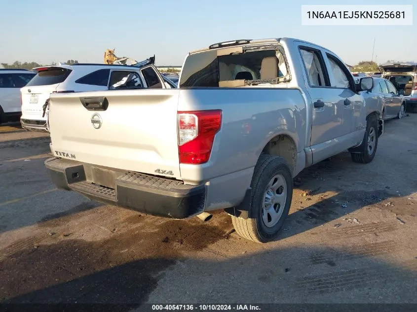 2019 Nissan Titan S VIN: 1N6AA1EJ5KN525681 Lot: 40547136