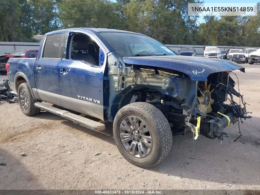 2019 Nissan Titan Platinum Reserve VIN: 1N6AA1E55KN514859 Lot: 40633478