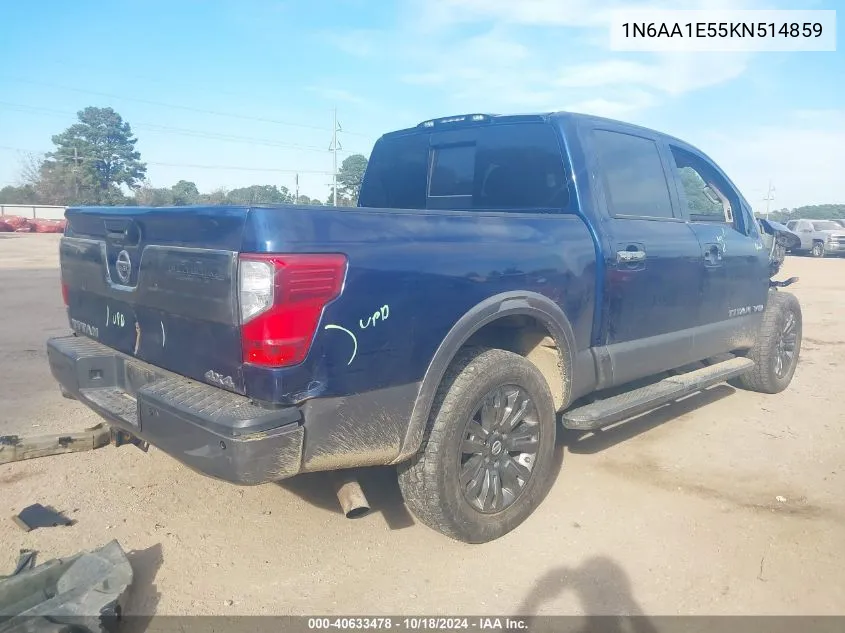 2019 Nissan Titan Platinum Reserve VIN: 1N6AA1E55KN514859 Lot: 40633478