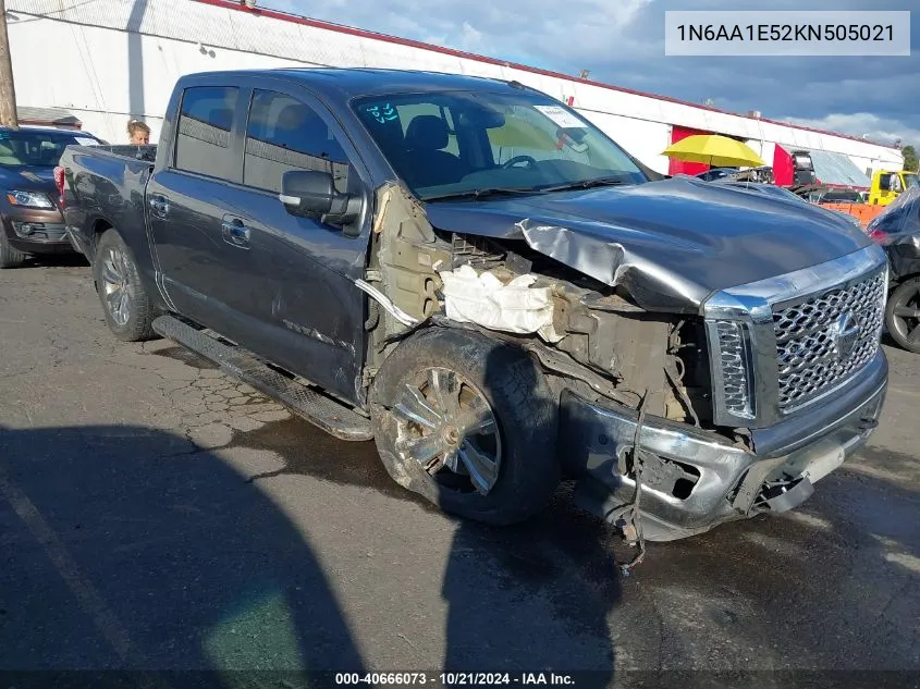 2019 Nissan Titan Sv VIN: 1N6AA1E52KN505021 Lot: 40666073