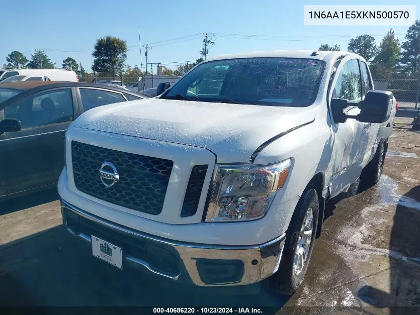 2019 Nissan Titan Sv VIN: 1N6AA1E5XKN500570 Lot: 40686220