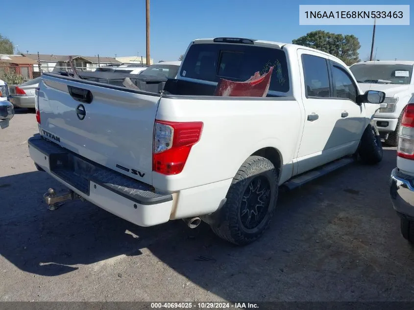 2019 Nissan Titan Sv VIN: 1N6AA1E68KN533463 Lot: 40694025