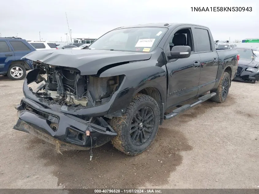 2019 Nissan Titan Sv VIN: 1N6AA1E58KN530943 Lot: 40796528