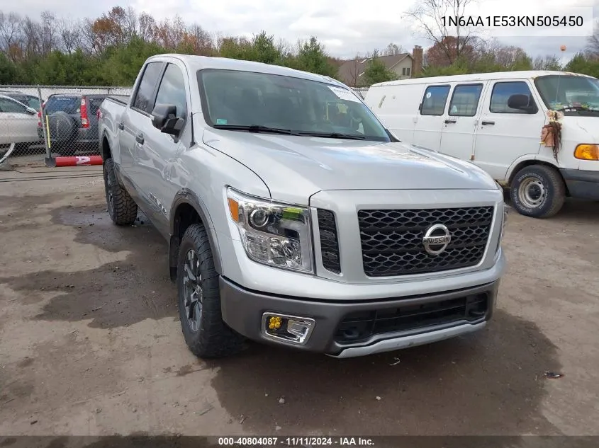 2019 Nissan Titan Pro-4X VIN: 1N6AA1E53KN505450 Lot: 40804087