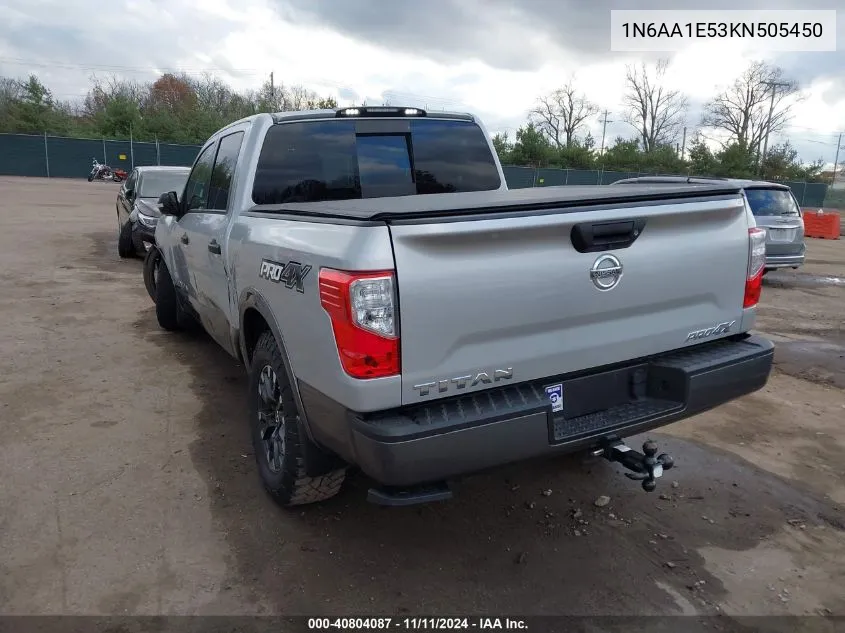 2019 Nissan Titan Pro-4X VIN: 1N6AA1E53KN505450 Lot: 40804087