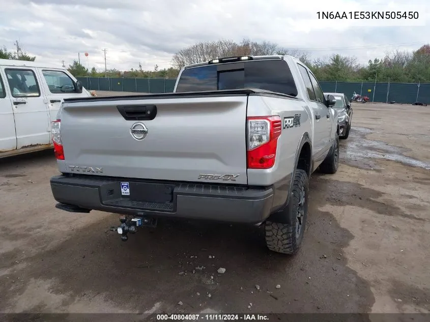 2019 Nissan Titan Pro-4X VIN: 1N6AA1E53KN505450 Lot: 40804087