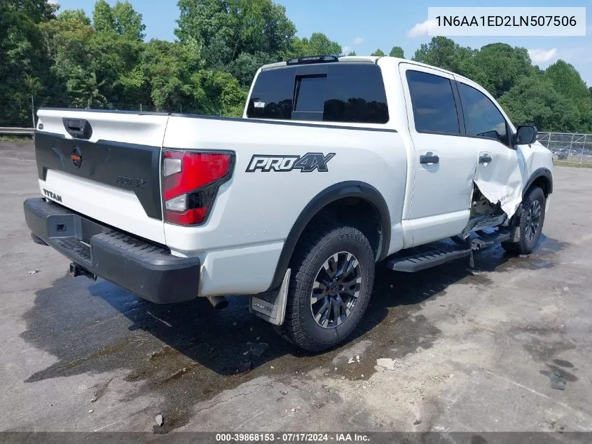 2020 Nissan Titan Pro-4X 4X4 VIN: 1N6AA1ED2LN507506 Lot: 39868153