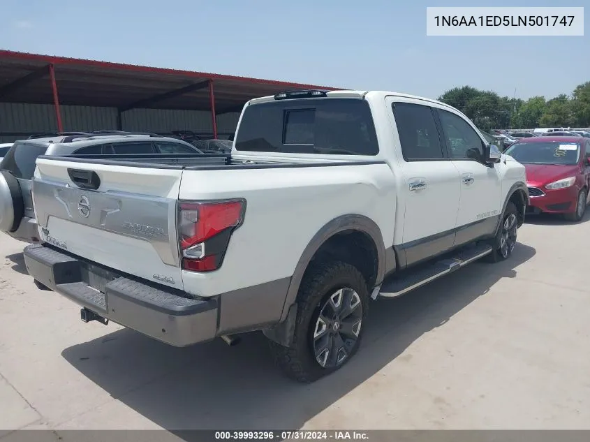 1N6AA1ED5LN501747 2020 Nissan Titan Platinum Reserve 4X4