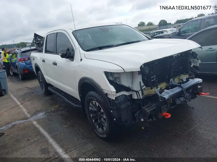 2020 Nissan Titan Pro-4X 4X4 VIN: 1N6AA1EDXLN501677 Lot: 40444992