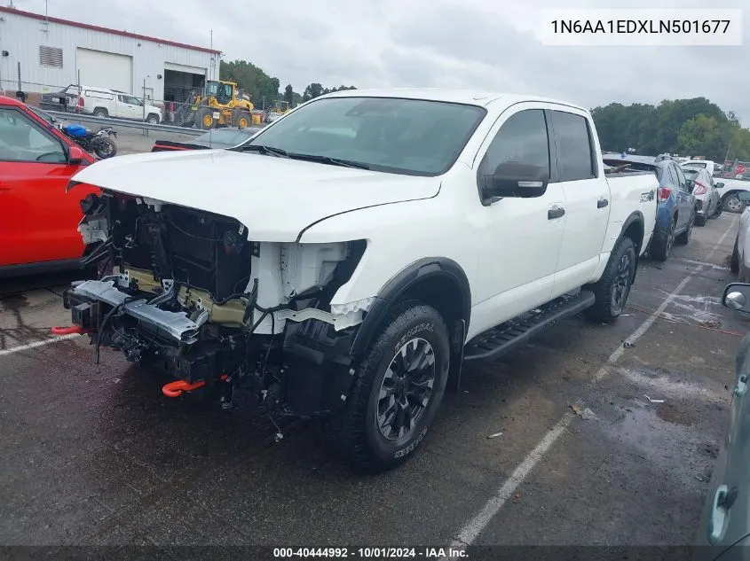 2020 Nissan Titan Pro-4X 4X4 VIN: 1N6AA1EDXLN501677 Lot: 40444992