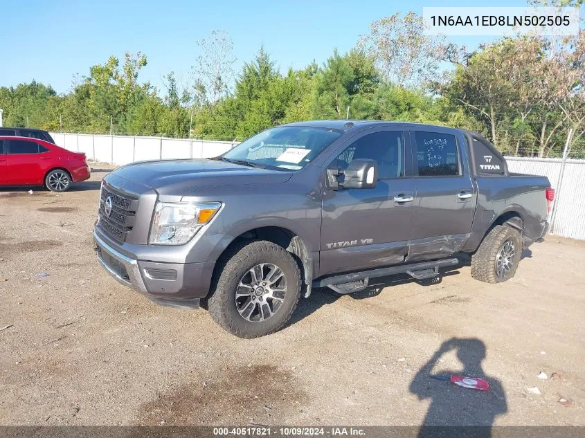 2020 Nissan Titan Sv 4X4 VIN: 1N6AA1ED8LN502505 Lot: 40517821