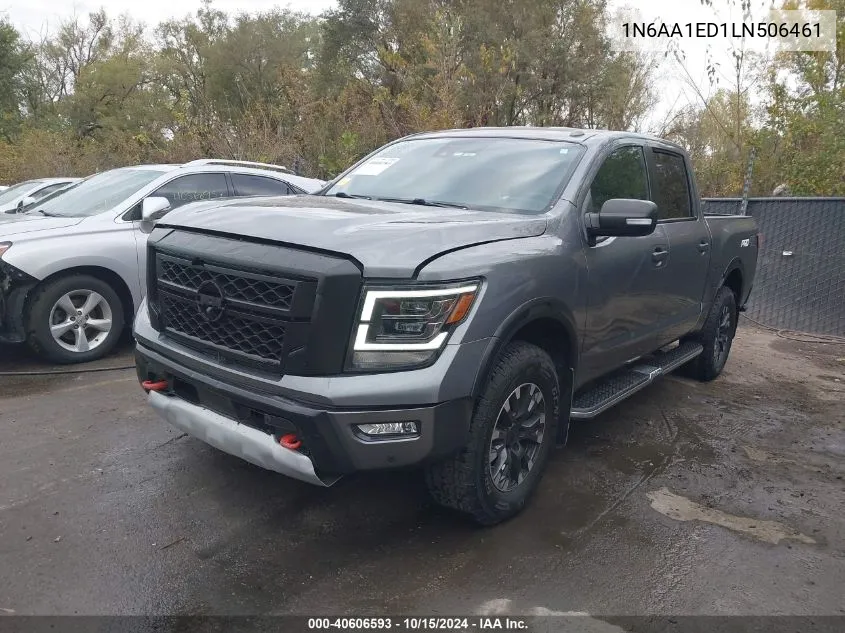 2020 Nissan Titan Pro-4X 4X4 VIN: 1N6AA1ED1LN506461 Lot: 40606593