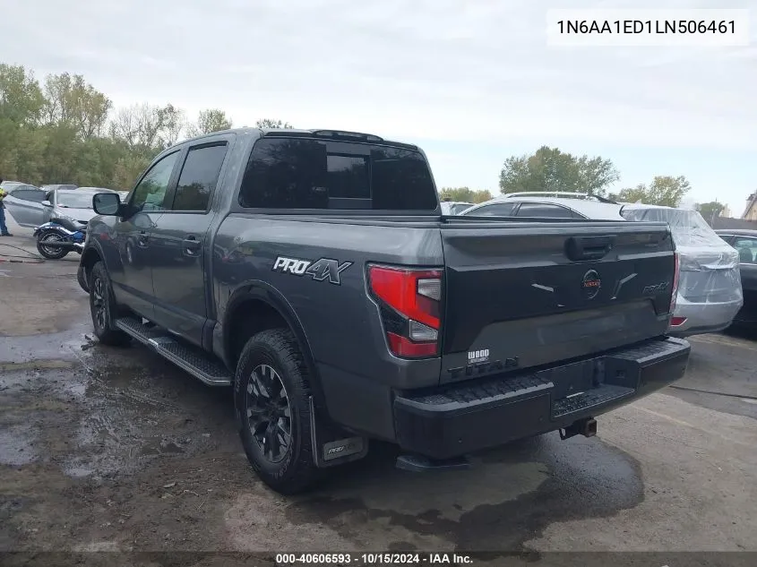 2020 Nissan Titan Pro-4X 4X4 VIN: 1N6AA1ED1LN506461 Lot: 40606593