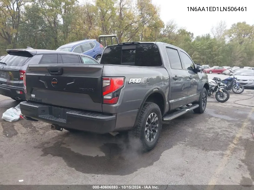 2020 Nissan Titan Pro-4X 4X4 VIN: 1N6AA1ED1LN506461 Lot: 40606593