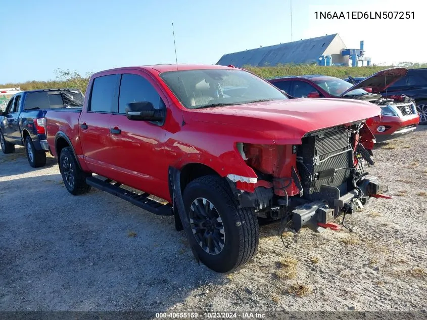 2020 Nissan Titan Pro-4X 4X4 VIN: 1N6AA1ED6LN507251 Lot: 40655159