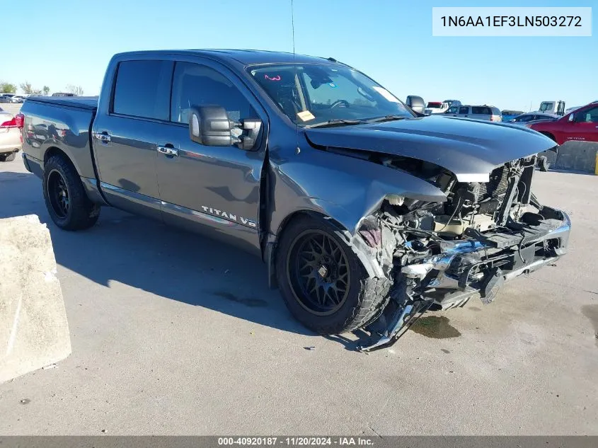 2020 Nissan Titan Sv 4X2 VIN: 1N6AA1EF3LN503272 Lot: 40920187