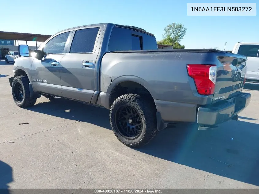 2020 Nissan Titan Sv 4X2 VIN: 1N6AA1EF3LN503272 Lot: 40920187