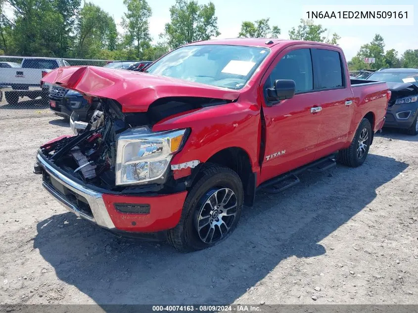 2021 Nissan Titan VIN: 1N6AA1ED2MN509161 Lot: 40074163