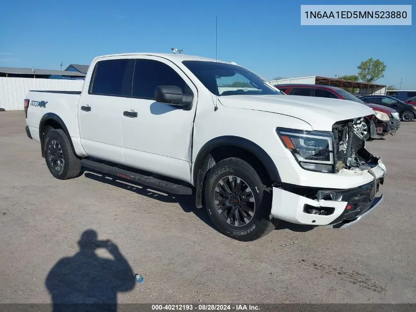 2021 Nissan Titan Pro-4X 4X4 VIN: 1N6AA1ED5MN523880 Lot: 40212193