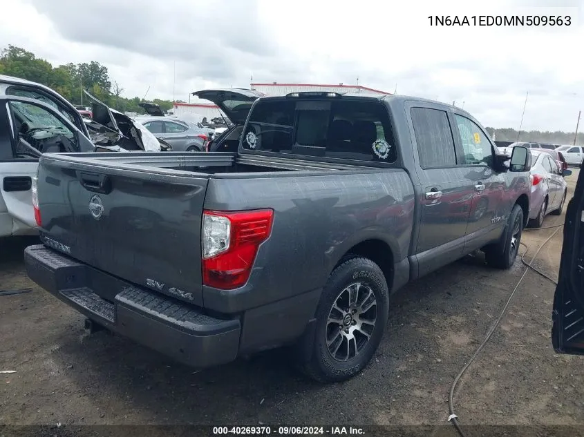 1N6AA1ED0MN509563 2021 Nissan Titan Sv 4X4