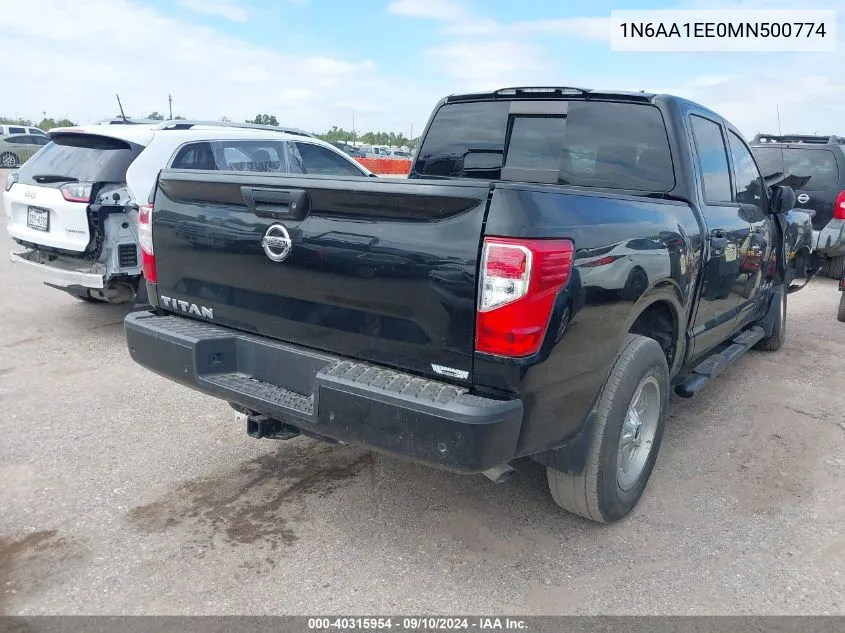 2021 Nissan Titan S VIN: 1N6AA1EE0MN500774 Lot: 40315954