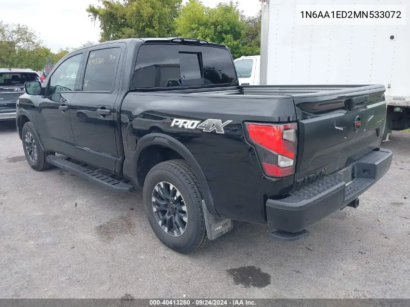 1N6AA1ED2MN533072 2021 Nissan Titan Pro-4X 4X4