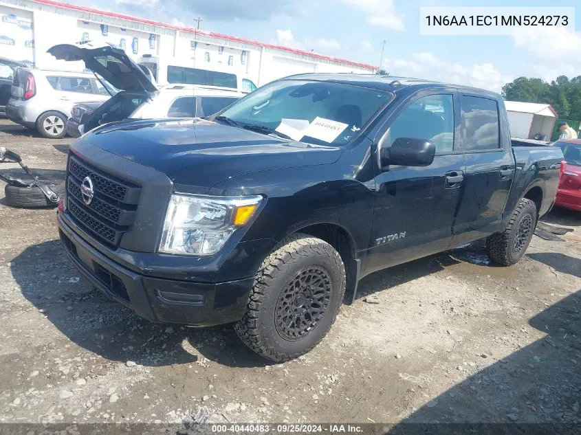 2021 Nissan Titan S 4X4 VIN: 1N6AA1EC1MN524273 Lot: 40440483