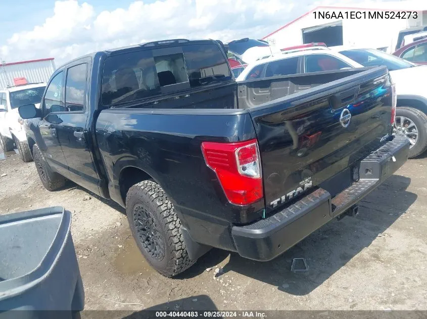 2021 Nissan Titan S 4X4 VIN: 1N6AA1EC1MN524273 Lot: 40440483