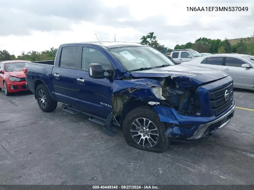 1N6AA1EF3MN537049 2021 Nissan Titan Sv 4X2