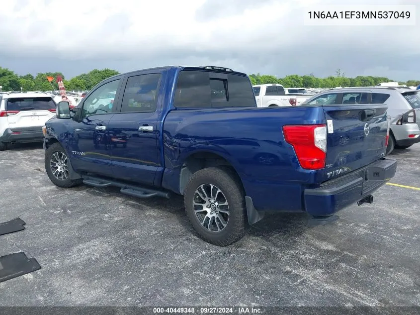 1N6AA1EF3MN537049 2021 Nissan Titan Sv 4X2