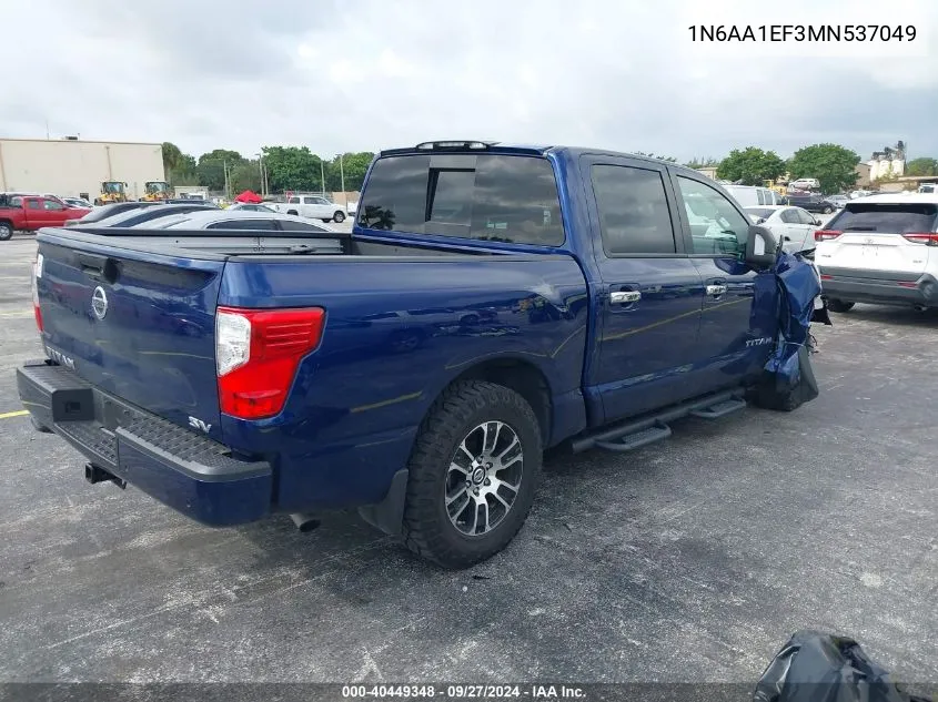 1N6AA1EF3MN537049 2021 Nissan Titan Sv 4X2