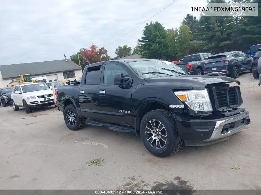 2021 Nissan Titan Sv 4X4 VIN: 1N6AA1EDXMN519095 Lot: 40492912