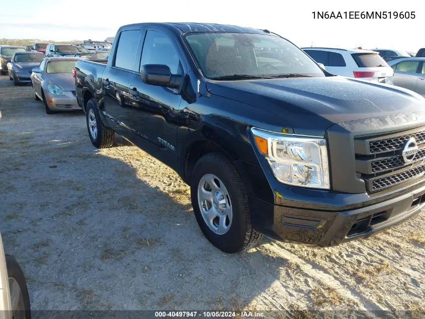 2021 Nissan Titan S VIN: 1N6AA1EE6MN519605 Lot: 40497947