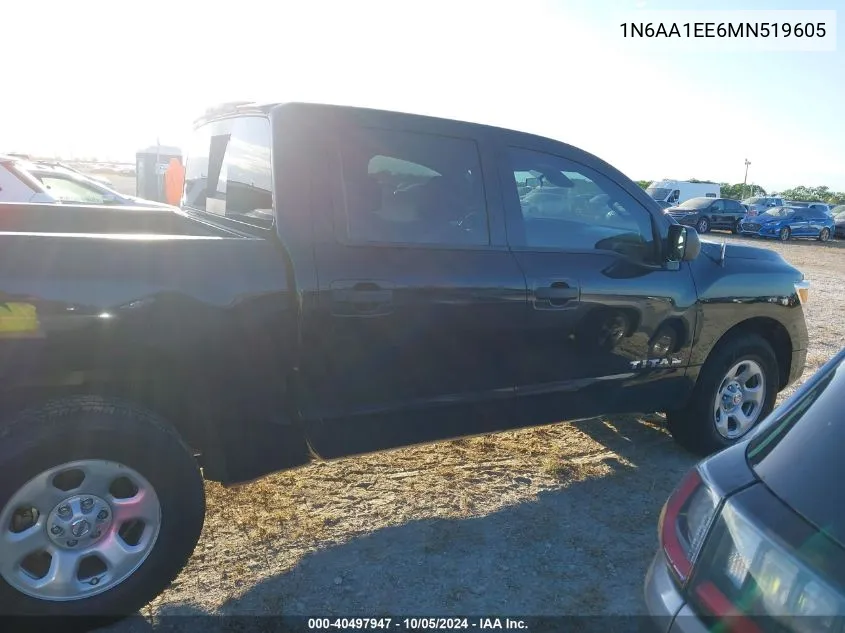 2021 Nissan Titan S VIN: 1N6AA1EE6MN519605 Lot: 40497947