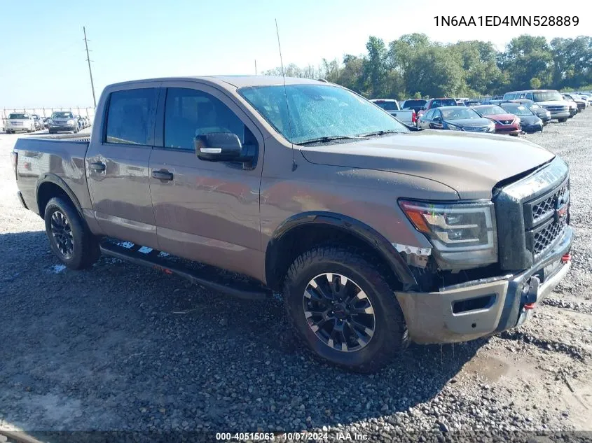 2021 Nissan Titan Pro-4X 4X4 VIN: 1N6AA1ED4MN528889 Lot: 40515063