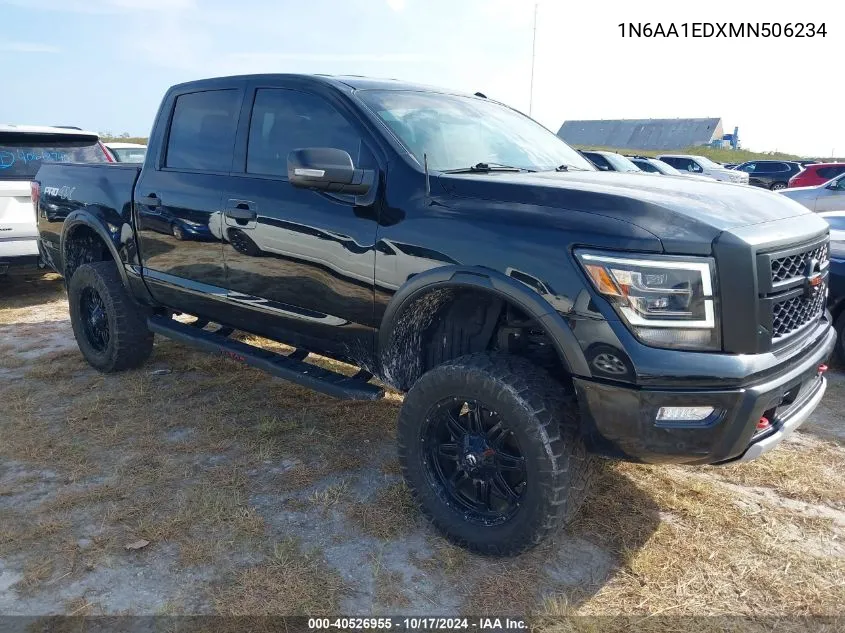 2021 Nissan Titan Sv/Sl/Pro-4X/Platinum Res VIN: 1N6AA1EDXMN506234 Lot: 40526955