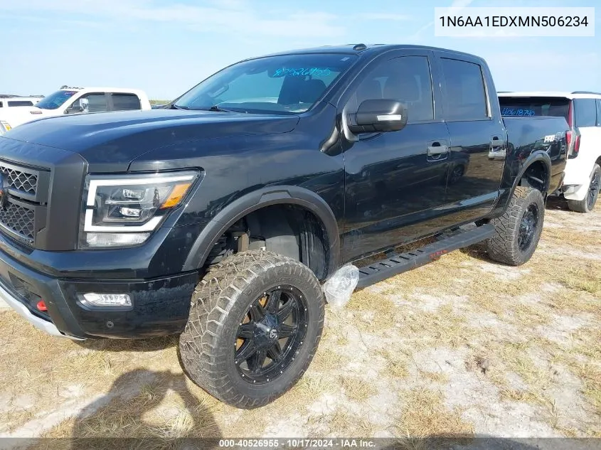 2021 Nissan Titan Sv/Sl/Pro-4X/Platinum Res VIN: 1N6AA1EDXMN506234 Lot: 40526955