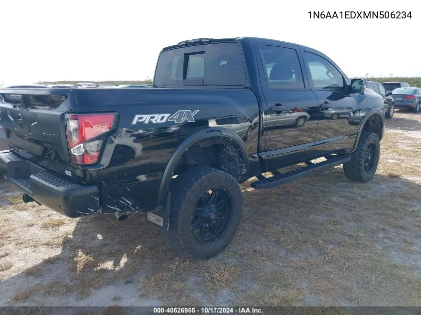 2021 Nissan Titan Sv/Sl/Pro-4X/Platinum Res VIN: 1N6AA1EDXMN506234 Lot: 40526955