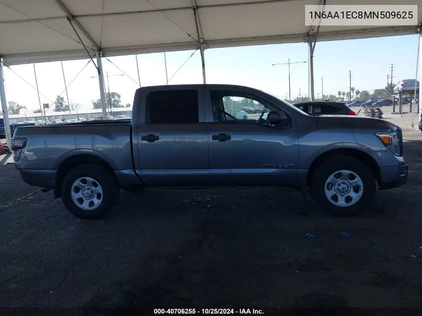 2021 Nissan Titan S 4X4 VIN: 1N6AA1EC8MN509625 Lot: 40706255