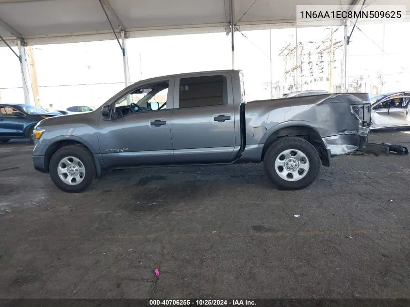 2021 Nissan Titan S 4X4 VIN: 1N6AA1EC8MN509625 Lot: 40706255