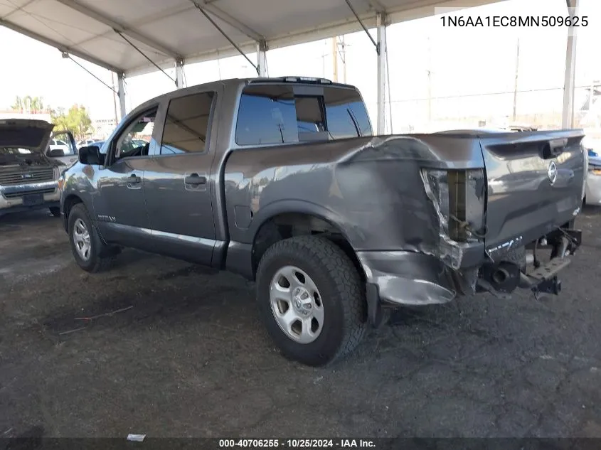 2021 Nissan Titan S 4X4 VIN: 1N6AA1EC8MN509625 Lot: 40706255