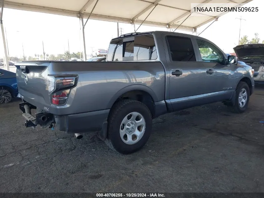 2021 Nissan Titan S 4X4 VIN: 1N6AA1EC8MN509625 Lot: 40706255