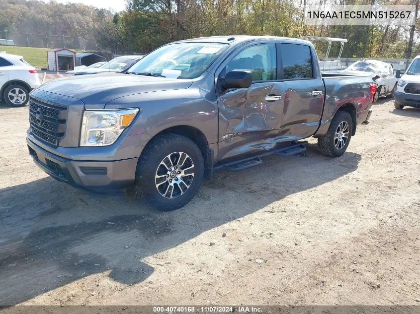 2021 Nissan Titan Sv 4X4 VIN: 1N6AA1EC5MN515267 Lot: 40740168