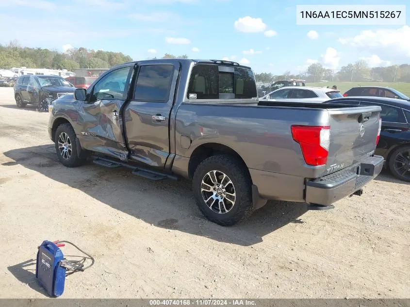 2021 Nissan Titan Sv 4X4 VIN: 1N6AA1EC5MN515267 Lot: 40740168