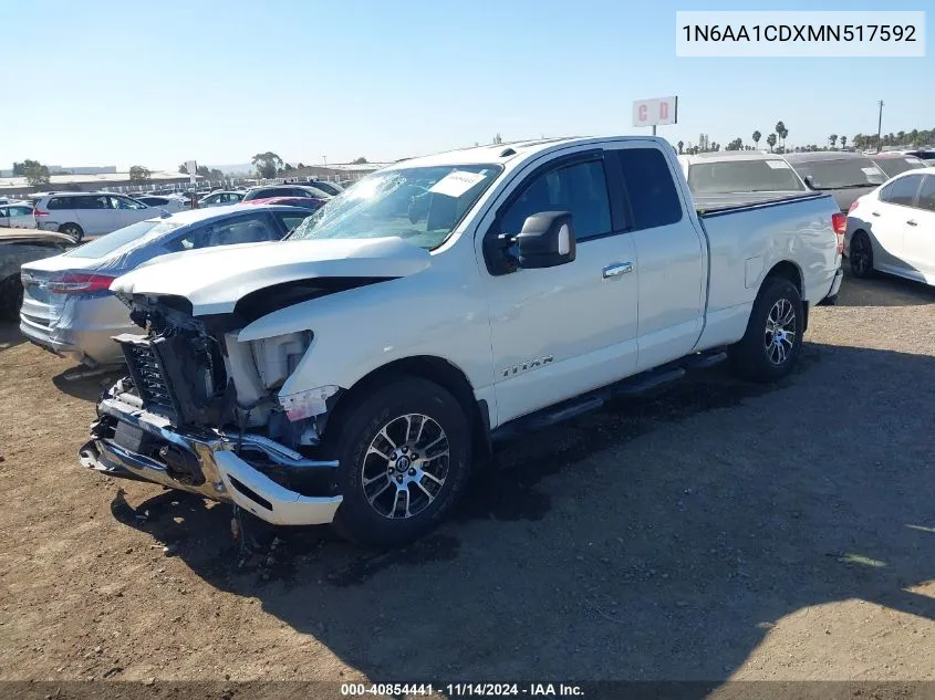 2021 Nissan Titan Sv 4X4 VIN: 1N6AA1CDXMN517592 Lot: 40854441