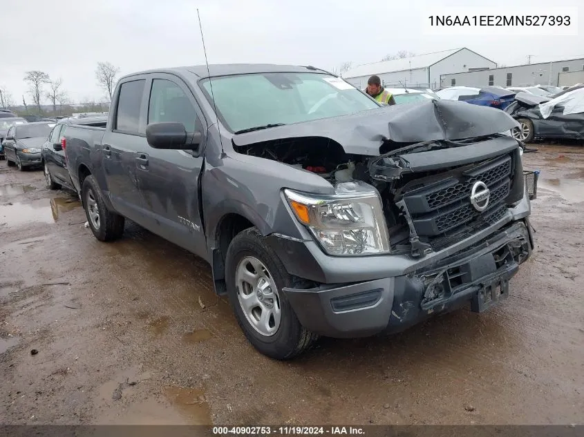 2021 Nissan Titan S 4X2 VIN: 1N6AA1EE2MN527393 Lot: 40902753