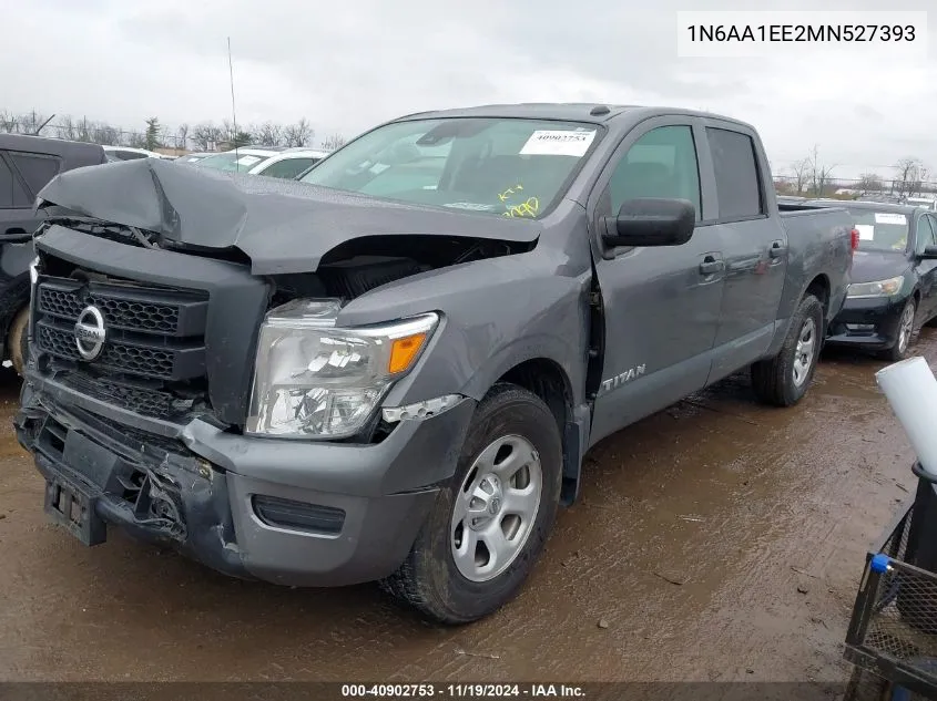 2021 Nissan Titan S 4X2 VIN: 1N6AA1EE2MN527393 Lot: 40902753