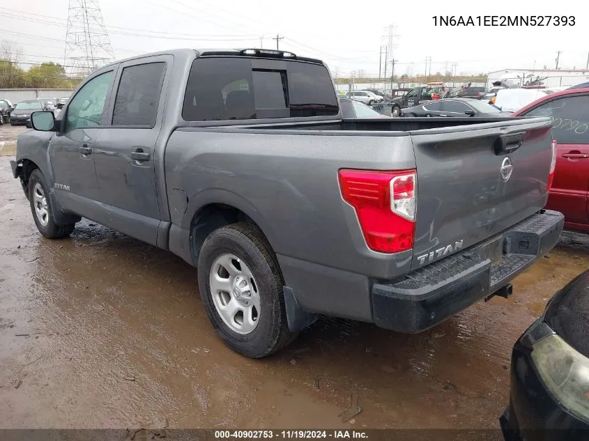 2021 Nissan Titan S 4X2 VIN: 1N6AA1EE2MN527393 Lot: 40902753